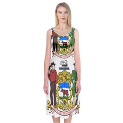 Great Seal Of Delaware Midi Sleeveless Dress by abbeyz71