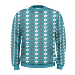 Swan Herd Houndstooth Pattern Men s Sweatshirt by emilyzragz