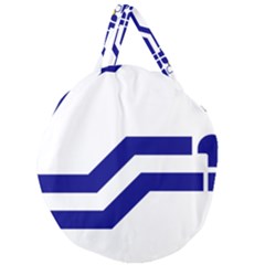 Flag Of The Franco-columbians Giant Round Zipper Tote by abbeyz71