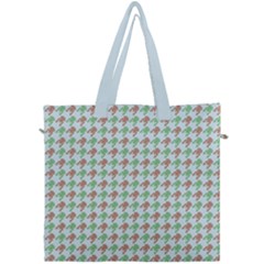 Amphibians Hopping Houndstooth Pattern Canvas Travel Bag