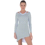 Amphibians Hopping Houndstooth Pattern Asymmetric Cut-Out Shift Dress