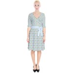 Amphibians Hopping Houndstooth Pattern Wrap Up Cocktail Dress