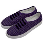 Luv Machine Robot Houndstooth Pattern (Purple) Men s Classic Low Top Sneakers