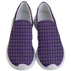 Luv Machine Robot Houndstooth Pattern (purple) Women s Lightweight Slip Ons by emilyzragz