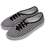 Luv Machine Robot Houndstooth Pattern (Grey) Men s Classic Low Top Sneakers