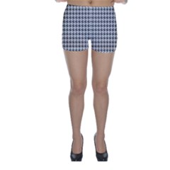 Luv Machine Robot Houndstooth Pattern (grey) Skinny Shorts by emilyzragz