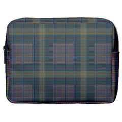 Plaid Pencil Crayon Pattern Make Up Pouch (large) by emilyzragz