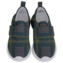 Plaid Pencil Crayon Pattern Velcro Strap Shoes