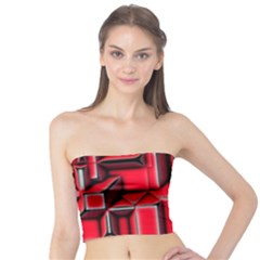 Background With Red Texture Blocks Tube Top