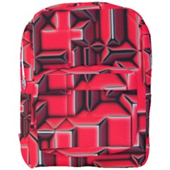 Background With Red Texture Blocks Full Print Backpack