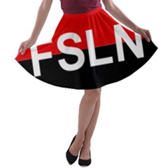 Flag Of Sandinista National Liberation Front A-line Skater Skirt by abbeyz71