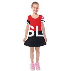 Flag Of Sandinista National Liberation Front Kids  Short Sleeve Velvet Dress by abbeyz71