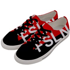 Flag Of Sandinista National Liberation Front Men s Low Top Canvas Sneakers by abbeyz71