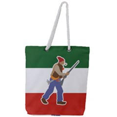 Patriote Flag With Le Vieux De  37 Full Print Rope Handle Tote (large) by abbeyz71