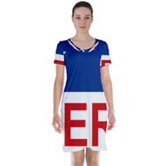 Flag Of The Republic Of Canada Short Sleeve Nightdress