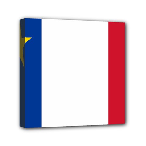 Flag Of Acadia Mini Canvas 6  X 6  (stretched)