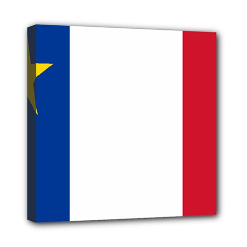 Flag Of Acadia Mini Canvas 8  X 8  (stretched) by abbeyz71