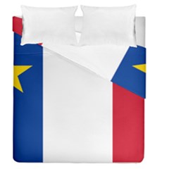 Flag Of Acadia Duvet Cover Double Side (queen Size) by abbeyz71