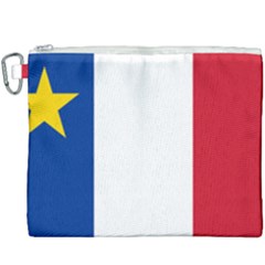 Flag Of Acadia Canvas Cosmetic Bag (xxxl) by abbeyz71