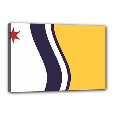 Flag Of South Bend, Indiana Canvas 18  X 12  (stretched)