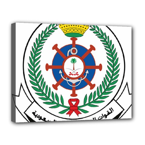 Logo Of Royal Saudi Navy Canvas 14  X 11  (stretched)