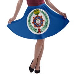 Naval Jack Of Saudi Arabia A-line Skater Skirt by abbeyz71