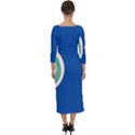 Naval Base Flag of Royal Saudi Arabian Navy Quarter Sleeve Midi Bodycon Dress View2