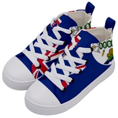 Flag Of Vancouver Island Kid s Mid-top Canvas Sneakers by abbeyz71