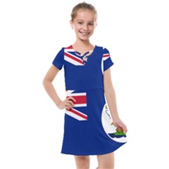 Flag Of Vancouver Island Kids  Cross Web Dress by abbeyz71