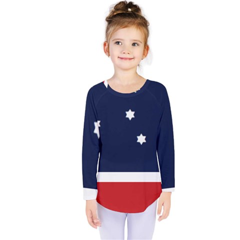 Flag Of Western Canada Kids  Long Sleeve Tee by abbeyz71