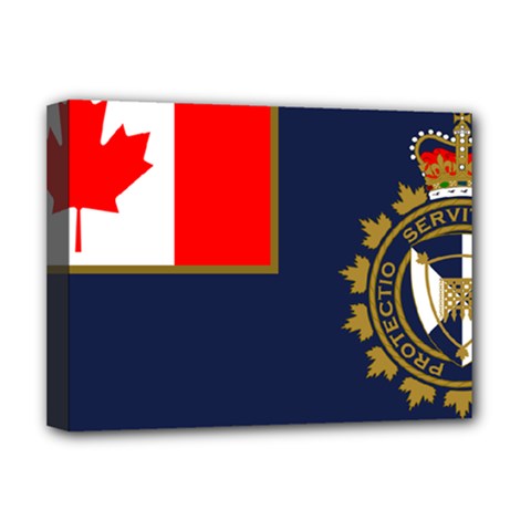 Flag Of Canada Border Services Agency Deluxe Canvas 16  X 12  (stretched)  by abbeyz71