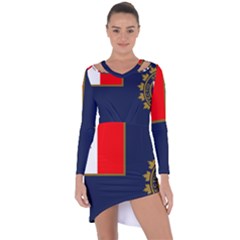 Flag Of Canada Border Services Agency Asymmetric Cut-out Shift Dress