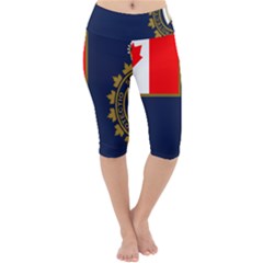 Flag Of Canada Border Services Agency Lightweight Velour Cropped Yoga Leggings by abbeyz71