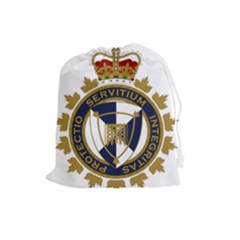 Badge Of Canada Border Services Agency Drawstring Pouch (large) by abbeyz71