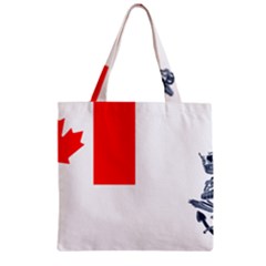 Naval Ensign Of Canada Zipper Grocery Tote Bag by abbeyz71