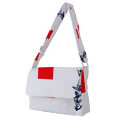 Naval Ensign Of Canada Full Print Messenger Bag