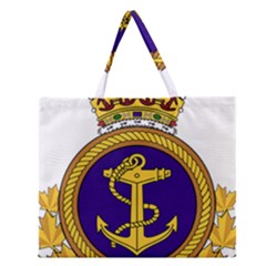 Badge Of Royal Canadian Navy Zipper Large Tote Bag by abbeyz71