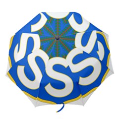 Badge Of The Finnish Civil Guard Folding Umbrellas by abbeyz71