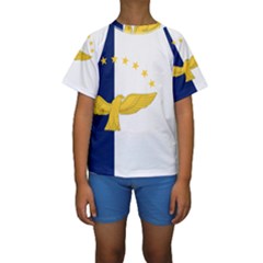 Flag Of Azores Kids  Short Sleeve Swimwear by abbeyz71