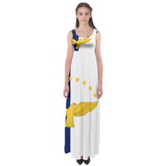 Flag Of Azores Empire Waist Maxi Dress