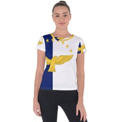 Flag Of Azores Short Sleeve Sports Top 