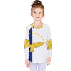 Flag Of Azores Kids  Long Sleeve Tee