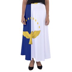 Flag Of Azores Flared Maxi Skirt by abbeyz71