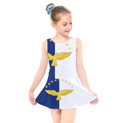 Flag Of Azores Kids  Skater Dress Swimsuit by abbeyz71