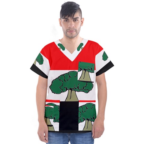 Flag Of Oromia Region Men s V-neck Scrub Top by abbeyz71