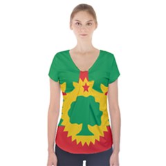 Flag Of Oromo Liberation Front Short Sleeve Front Detail Top by abbeyz71