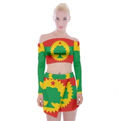 Flag Of Oromo Liberation Front Off Shoulder Top With Mini Skirt Set by abbeyz71