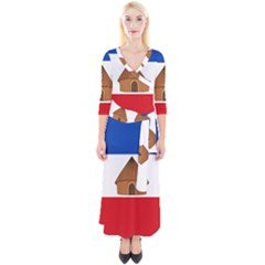 Flag Of Southern Nations, Nationalities, And Peoples  Region Of Ethiopia Quarter Sleeve Wrap Maxi Dress by abbeyz71