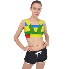 Flag of Beja Congress V-Back Sports Bra