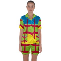 Berber Ethnic Flag Satin Short Sleeve Pyjamas Set by abbeyz71